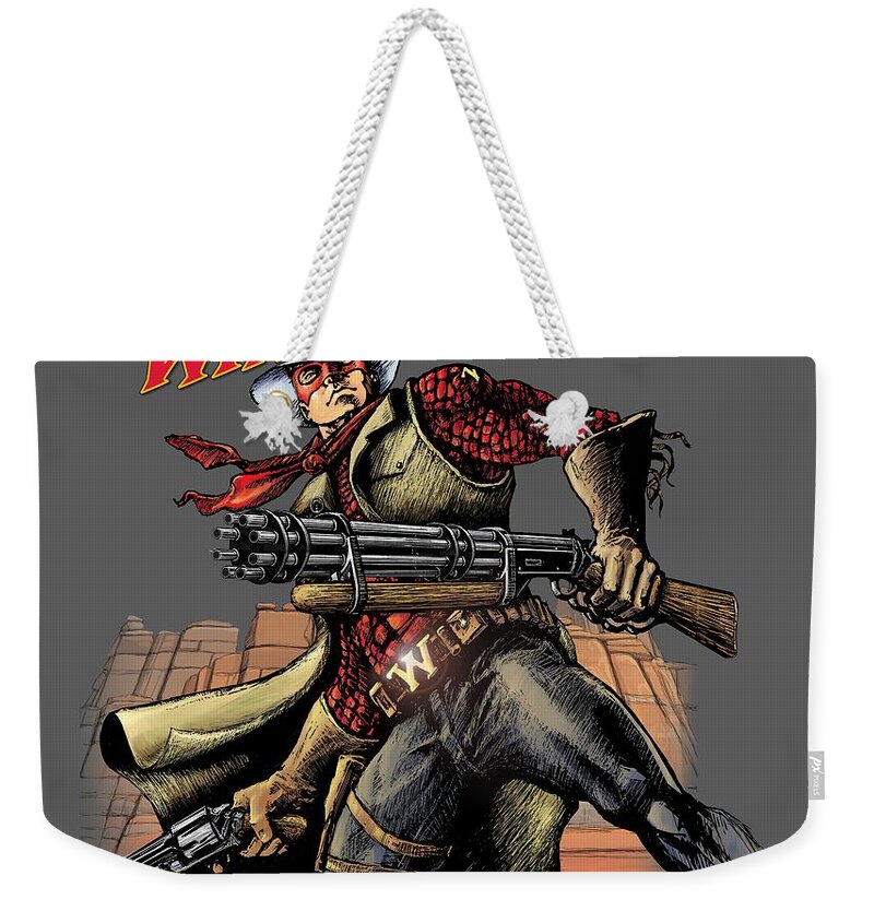 Browning Weekender Tote Bag featuring the painting Winchester Man Transparent by Robert Corsetti