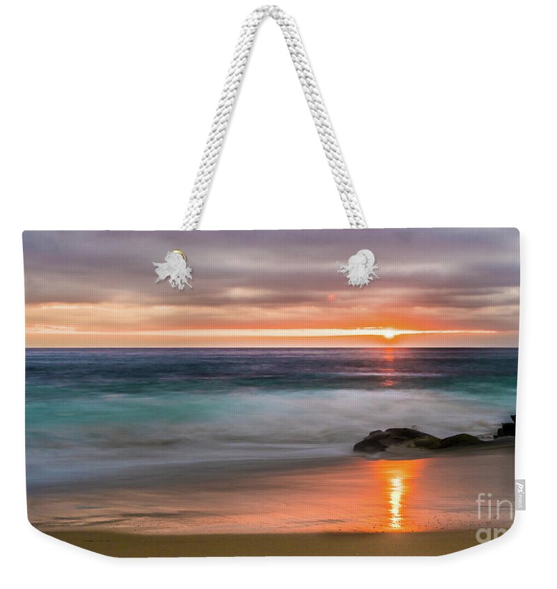 Beach Weekender Tote Bag featuring the photograph Windansea Beach at Sunset by David Levin