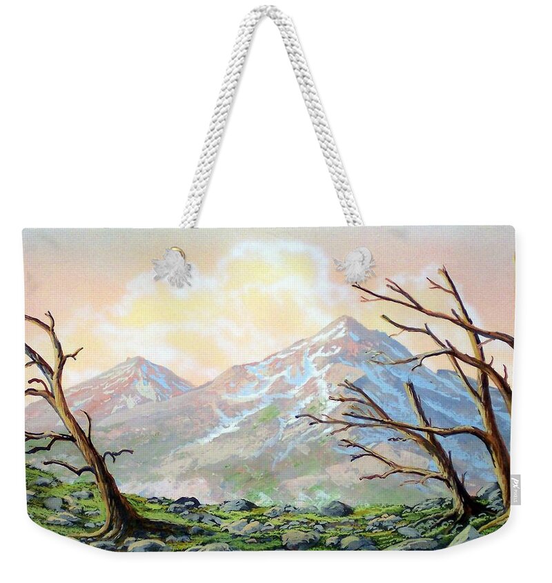 Windblown Weekender Tote Bag featuring the painting Windblown by Frank Wilson