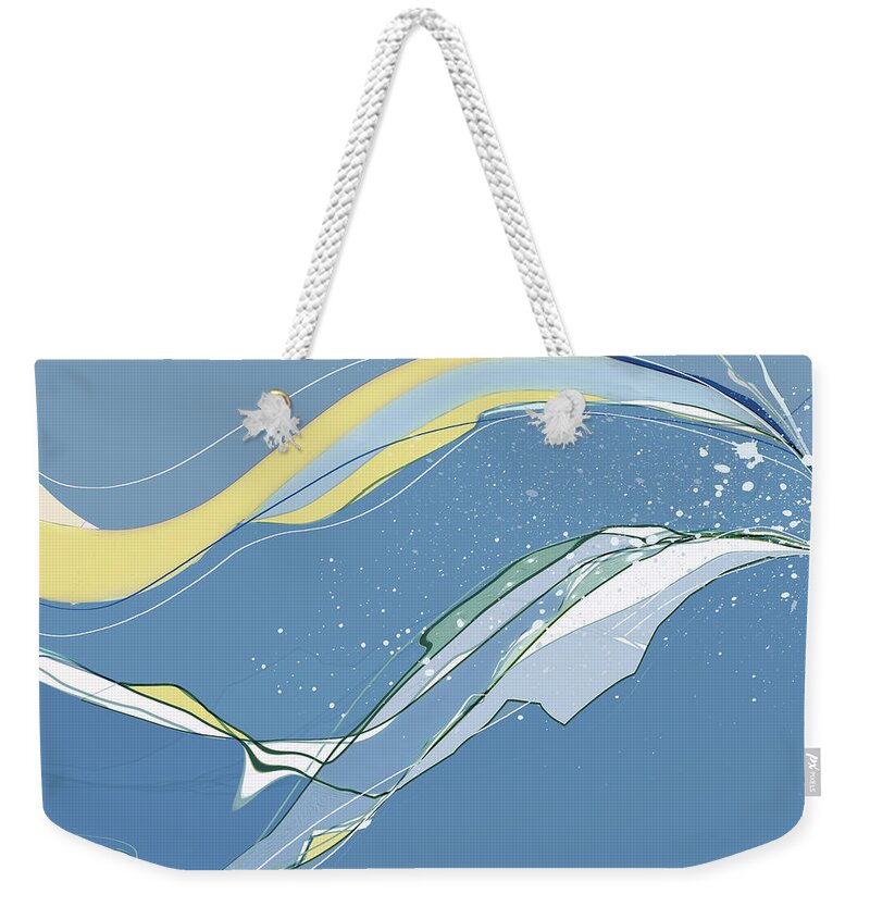 Abstract Weekender Tote Bag featuring the digital art Windblown by Gina Harrison