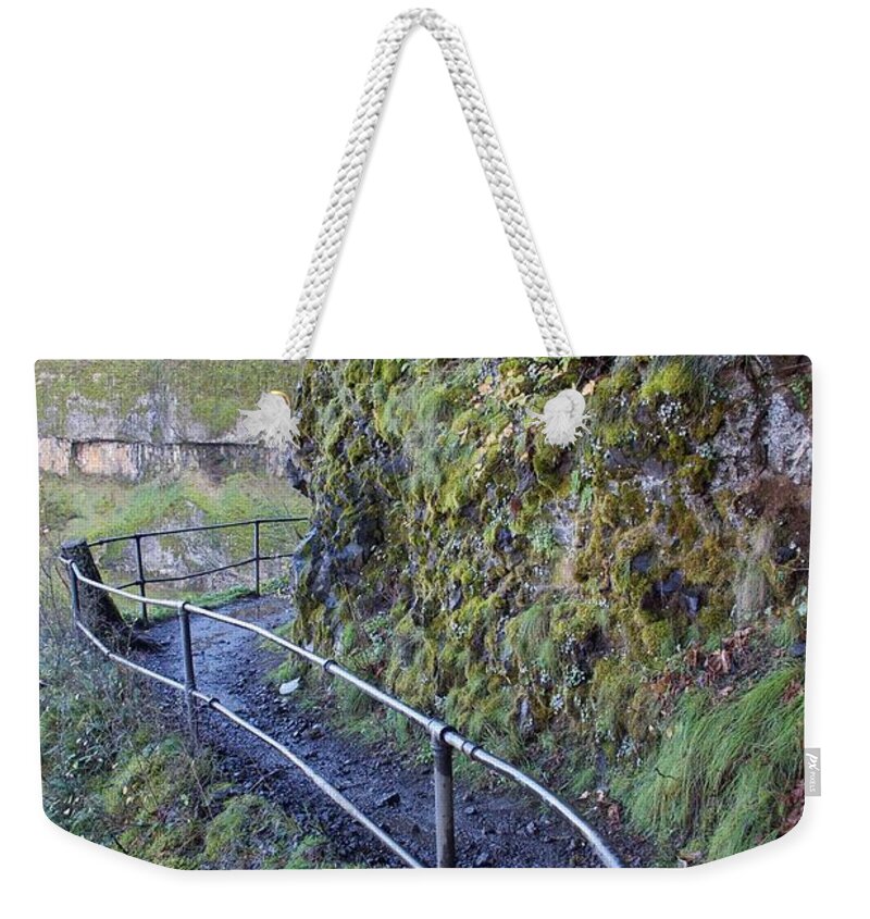 Winding Rails Weekender Tote Bag featuring the photograph Winding Rails by Dylan Punke