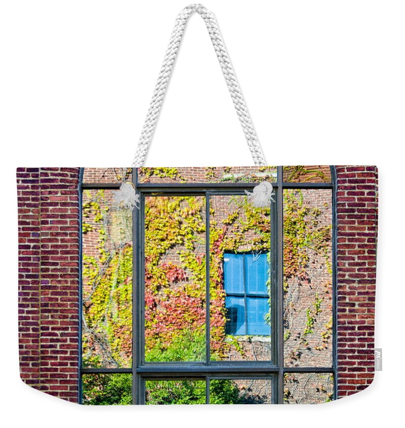 Georgetown; Windows; Reflection Weekender Tote Bag featuring the photograph Window Reflection by Georgette Grossman