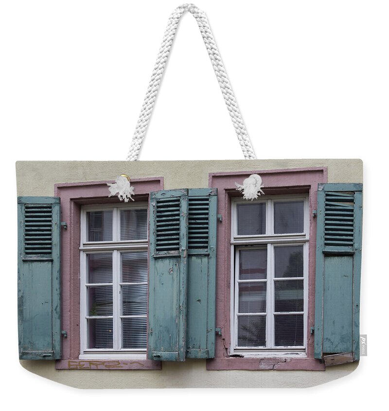 2014 Weekender Tote Bag featuring the photograph Windows on Huegasse by Teresa Mucha