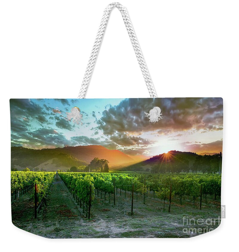 Napa Weekender Tote Bag featuring the photograph Wine Country by Jon Neidert