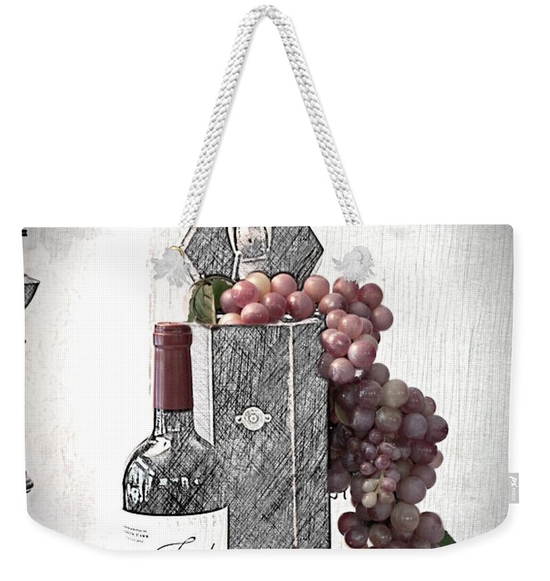 Wine Weekender Tote Bag featuring the photograph Wine Tasting Evening by Sherry Hallemeier