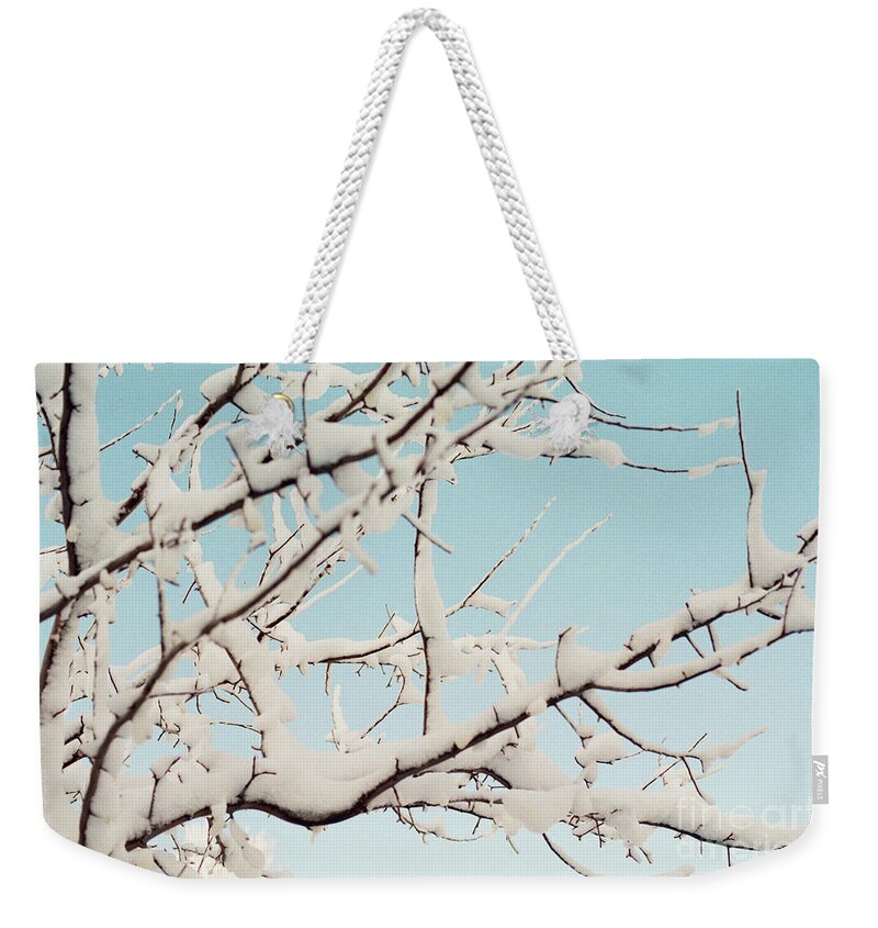Winter Weekender Tote Bag featuring the photograph Winter Blues by Ana V Ramirez