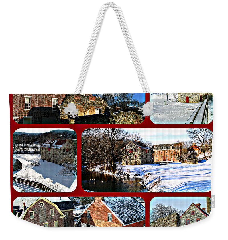Colonial Industrial Quarter Weekender Tote Bag featuring the photograph Winter - Colonial Industrial Quarter by Jacqueline M Lewis