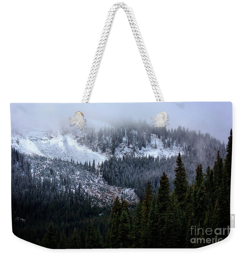 Colorado Weekender Tote Bag featuring the photograph Winter Creeps In by Doug Sturgess
