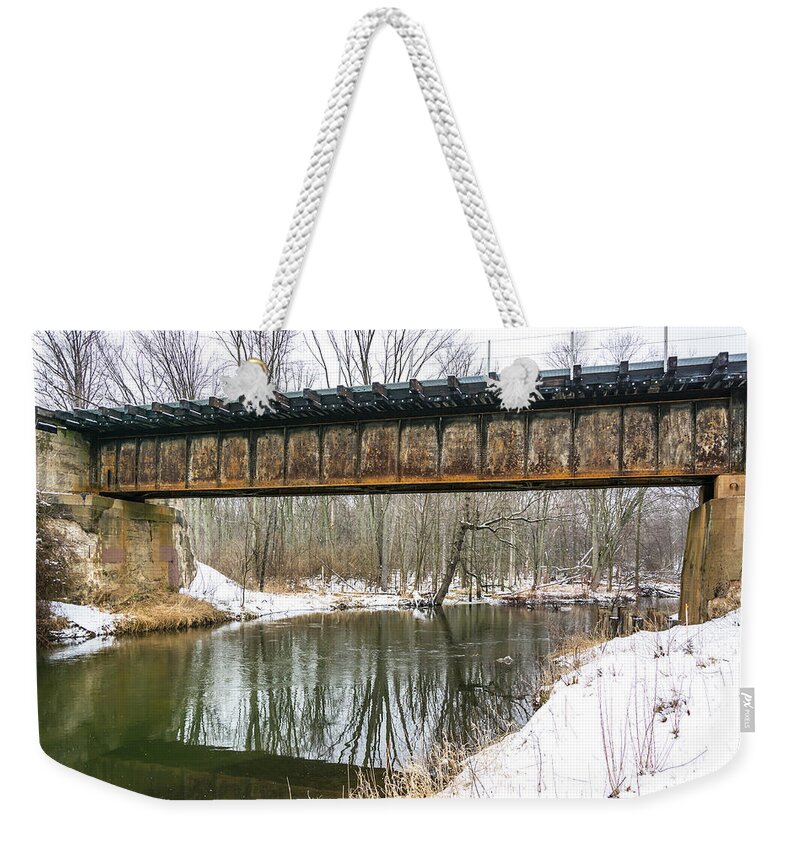 Winter Weekender Tote Bag featuring the photograph Winter Crossing by Pravin Sitaraman