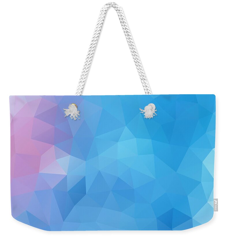 Geometric Weekender Tote Bag featuring the digital art Winter day geometric design by Nessikk