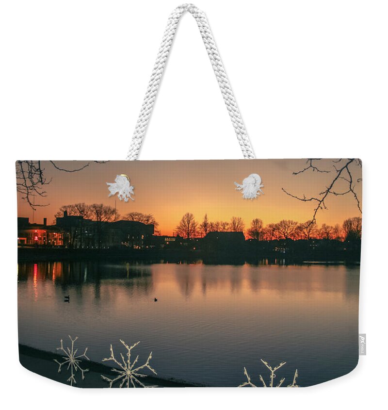 Barberton Weekender Tote Bag featuring the photograph Winter in Btown by Darrell Foster