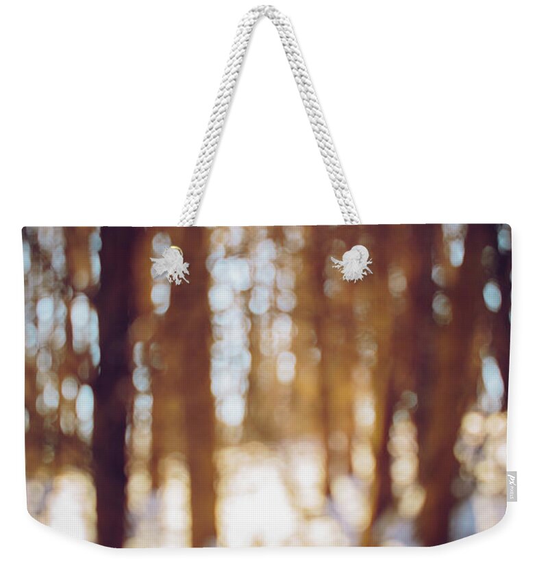 Snow Weekender Tote Bag featuring the photograph Winter in Snow by Amber Flowers