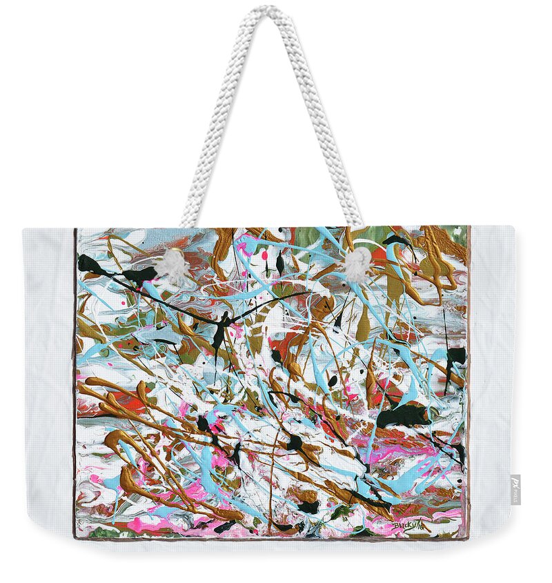 Winter Weekender Tote Bag featuring the painting Winter Joy by Donna Blackhall