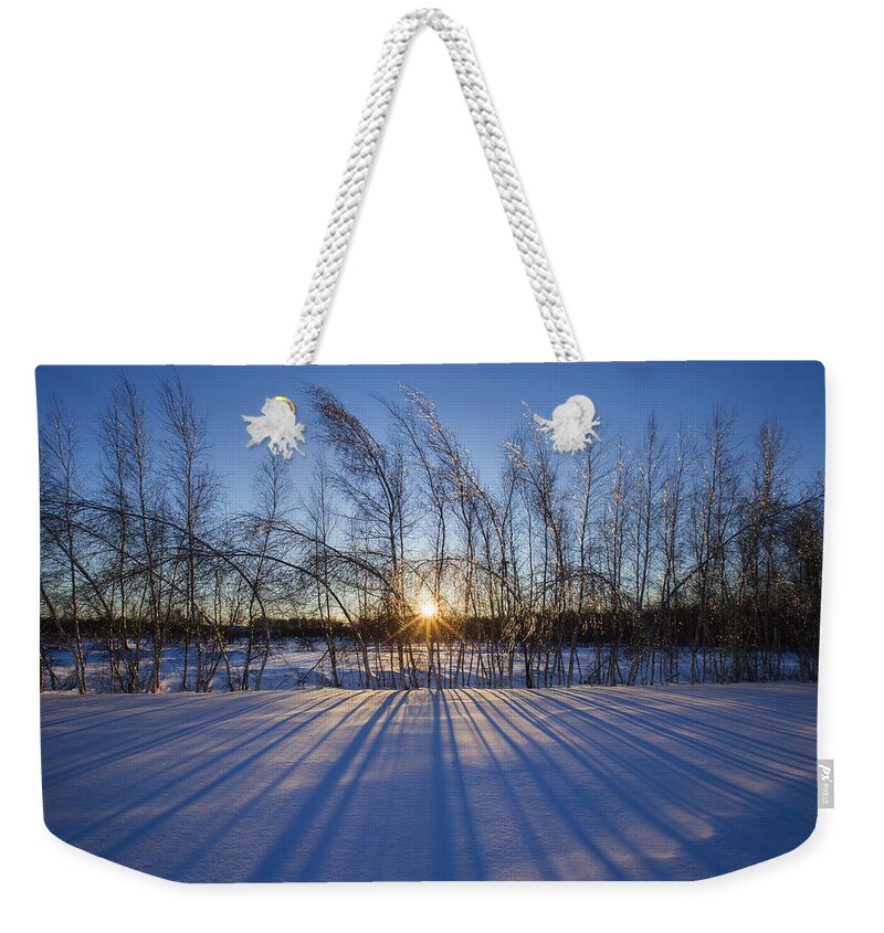 Winter Shadows Winter Weekender Tote Bag featuring the photograph Winter Shadows by Mircea Costina Photography