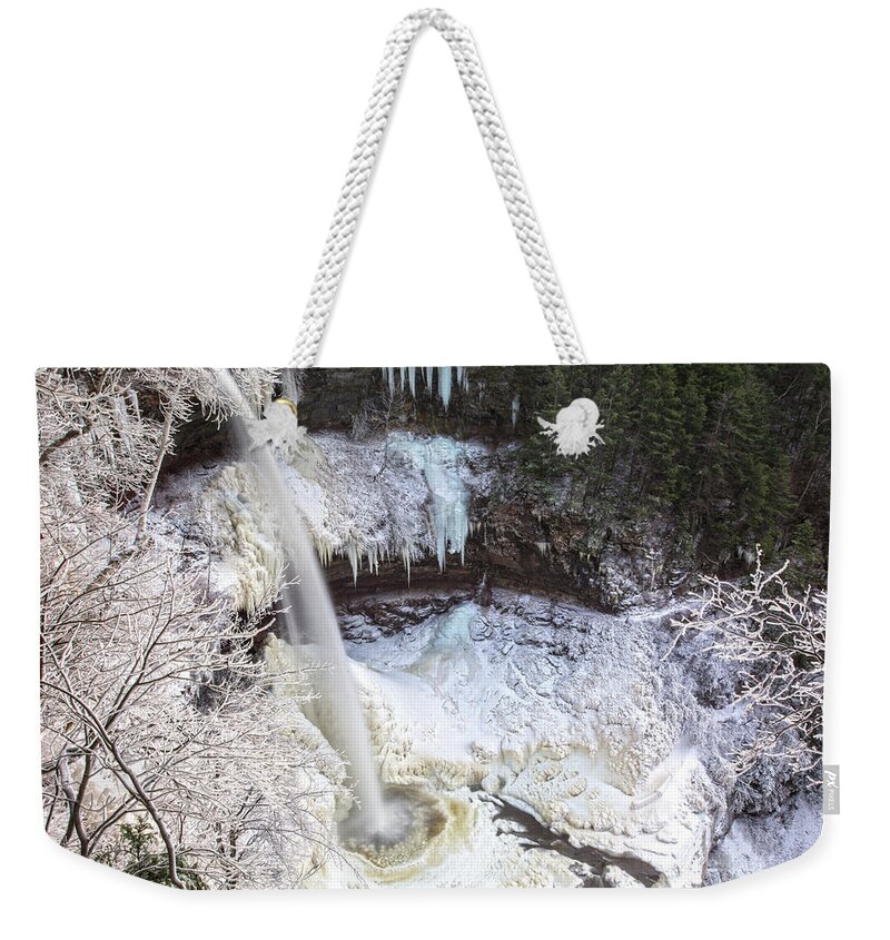 Ice Weekender Tote Bag featuring the photograph Winter Waterfalls by Angelo Marcialis