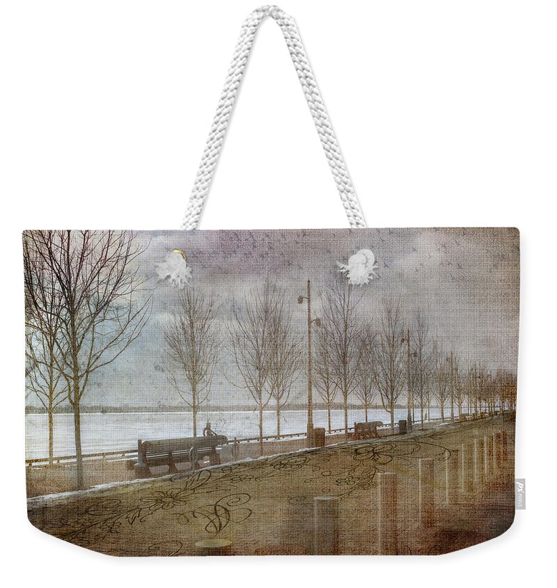 Winter Weekender Tote Bag featuring the digital art Winters Edge by Nicky Jameson