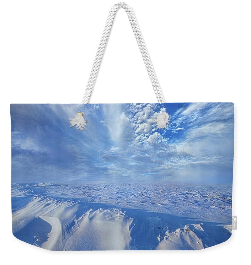 Clouds Weekender Tote Bag featuring the photograph Winter's Hue by Phil Koch