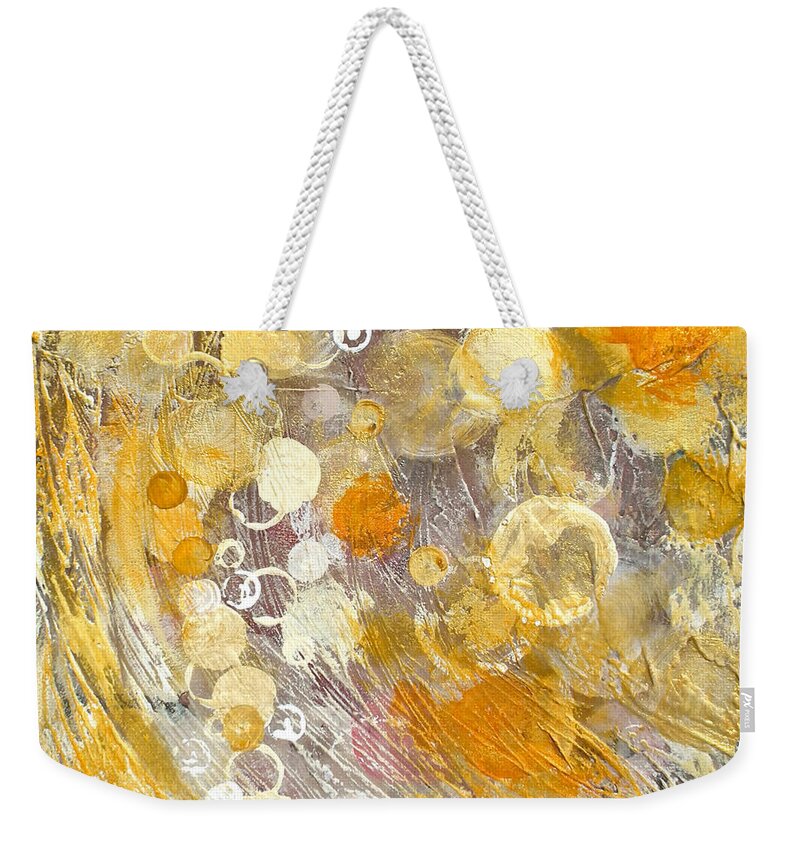Abstract Weekender Tote Bag featuring the painting Wish by Kristen Abrahamson
