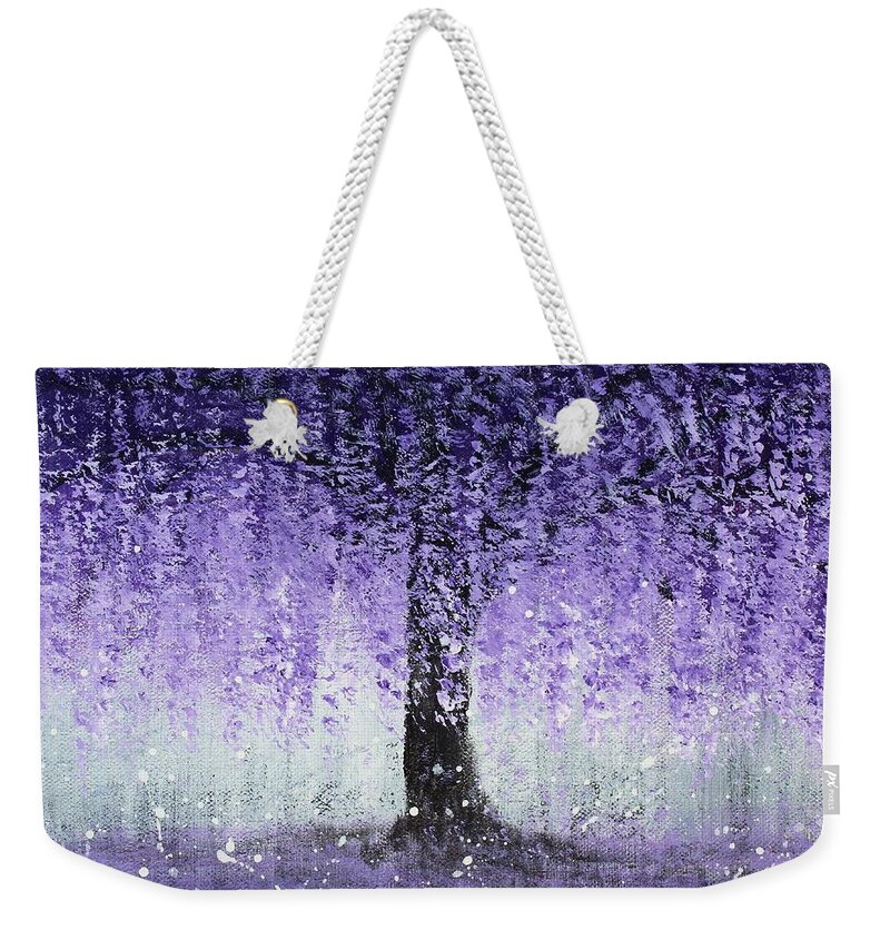 Tree Weekender Tote Bag featuring the painting Wisteria Dream by Kume Bryant
