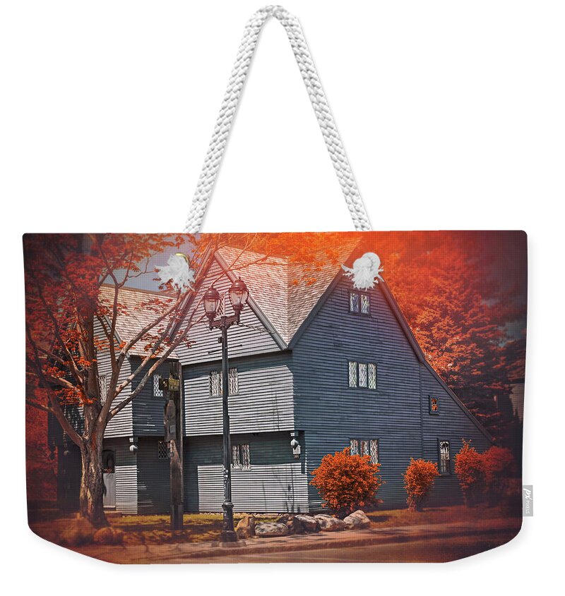 Salem Weekender Tote Bag featuring the photograph Witch House Salem Massachusetts by Carol Japp