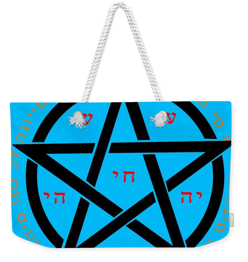 Blue Weekender Tote Bag featuring the digital art Witchcraft Concept by Ilan Rosen