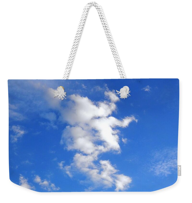 #crooked Nose Weekender Tote Bag featuring the photograph Witches Face in the Clouds by Belinda Lee