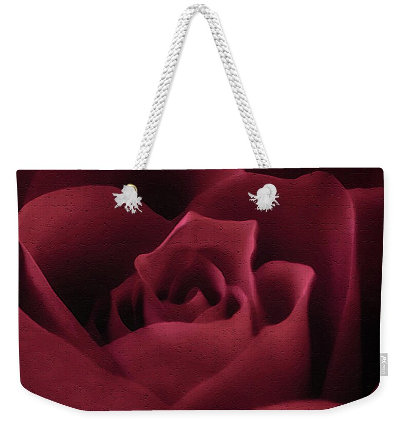 With This Rose Weekender Tote Bag featuring the photograph With This Rose by Charlie Cliques