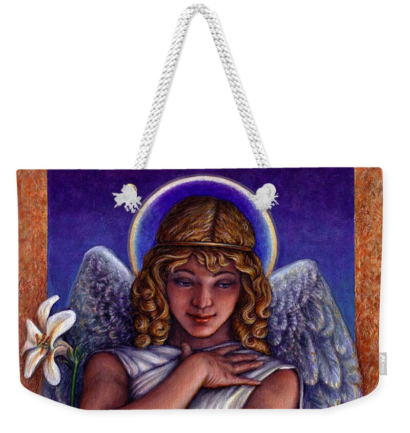 Angel Weekender Tote Bag featuring the painting Witness to Perfection by Jane Bucci
