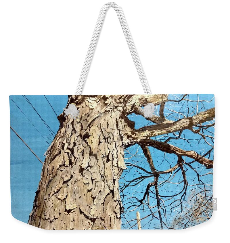 Tree Weekender Tote Bag featuring the painting Witness by William Brody