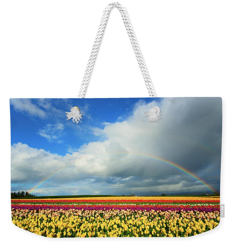 Rainbow Weekender Tote Bag featuring the photograph Wooden Shoe Rainbow by Patrick Campbell