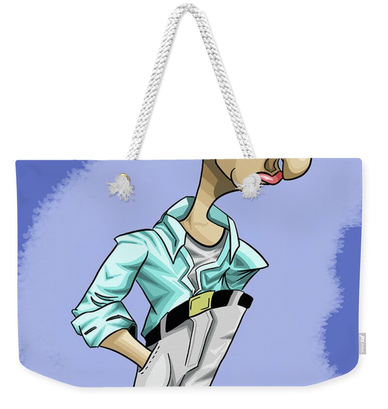 Woody Weekender Tote Bag featuring the digital art Woody Allen by Daniel Canalha