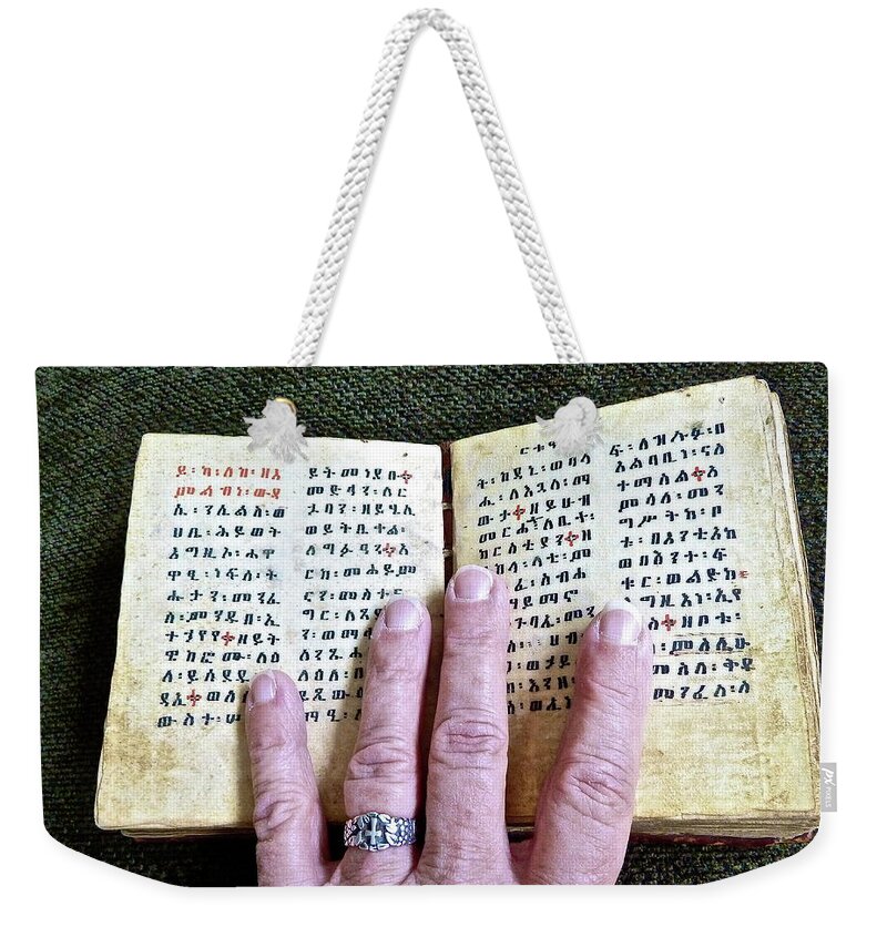Bible Weekender Tote Bag featuring the photograph Word of the Living God by Diana Hatcher