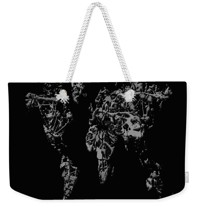 World Map Weekender Tote Bag featuring the mixed media World Map n58 by Brian Reaves