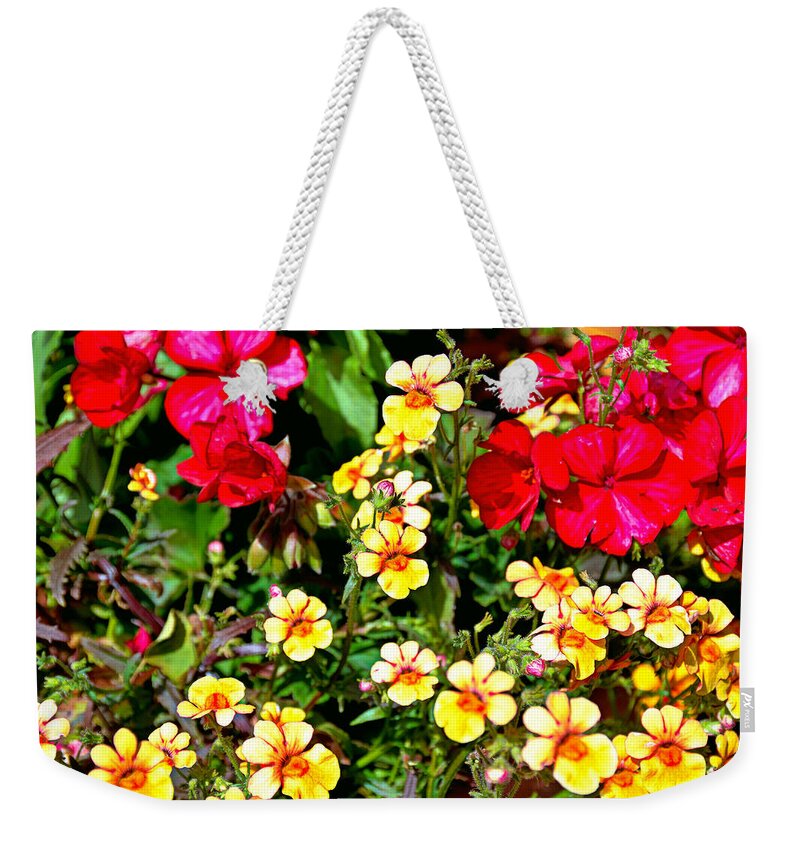 Winter Park Weekender Tote Bag featuring the photograph WP Floral Study 1 2014 by Robert Meyers-Lussier