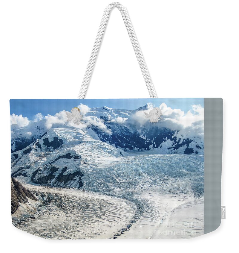 Alaska Weekender Tote Bag featuring the photograph Wrangell Alaska Glacier by Benny Marty