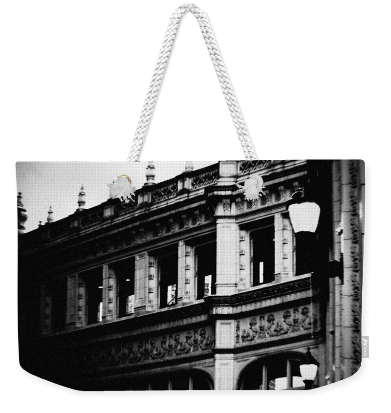 Chicago Weekender Tote Bag featuring the photograph Wrigley Building Square by Kyle Hanson