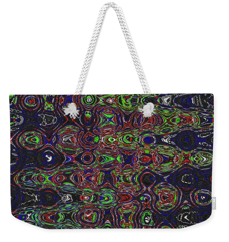 Wrong One Abstract Weekender Tote Bag featuring the digital art Wrong One Abstract by Tom Janca