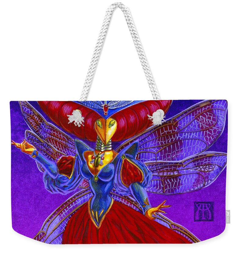 Magic The Gathering Weekender Tote Bag featuring the painting Xira Arien by Melissa A Benson