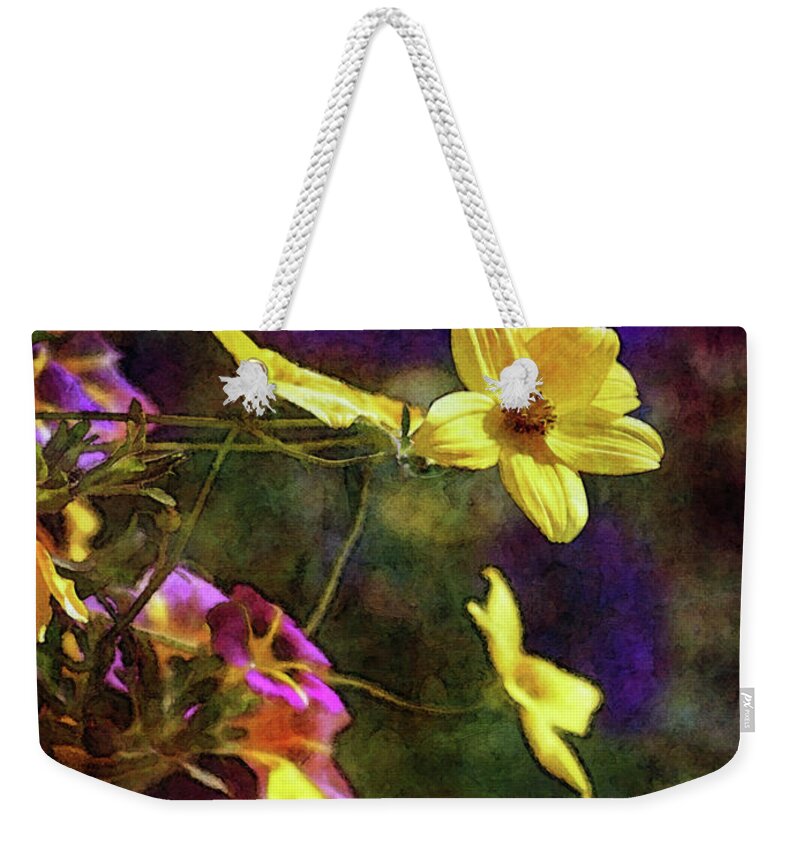 Impression Weekender Tote Bag featuring the photograph Yellow and Purple 0038 IDP_2 by Steven Ward