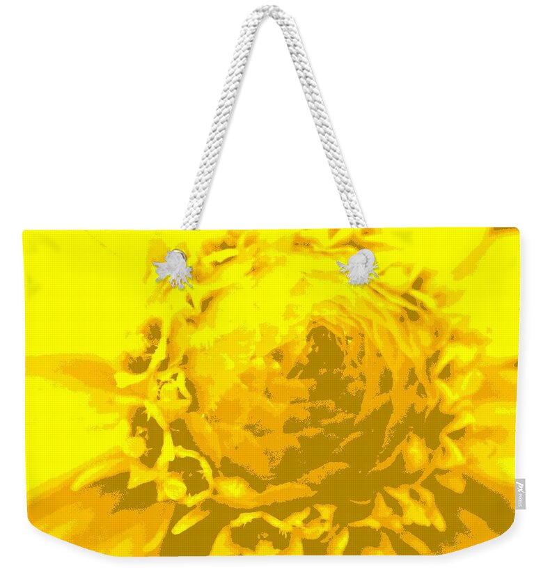Flower Weekender Tote Bag featuring the digital art Yellow flower1 by Kumiko Izumi