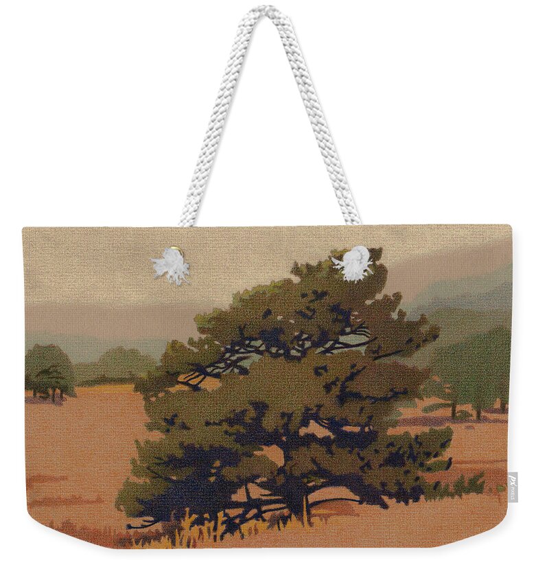 Art Weekender Tote Bag featuring the drawing Yellow Pine by Dan Miller