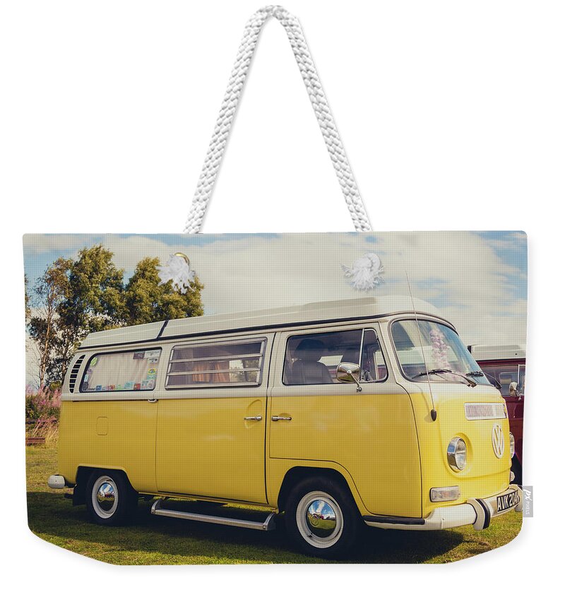 Yellow VW T2 Camper 02 Weekender Tote Bag for Sale by Richard Nixon