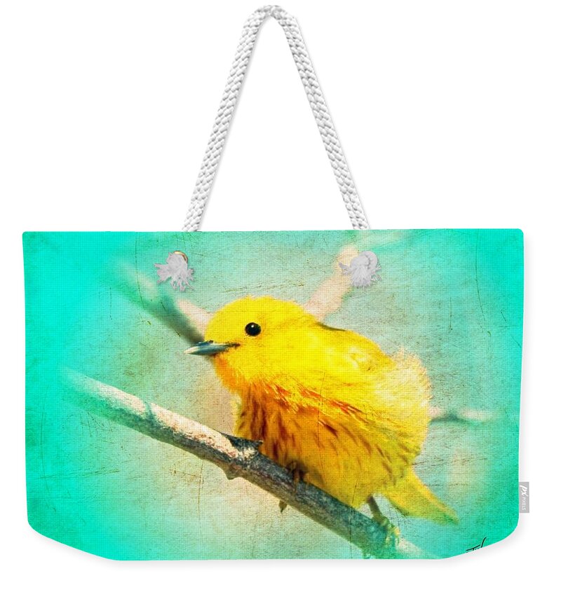 Small Birds Weekender Tote Bag featuring the photograph Yellow Warbler by John Wills