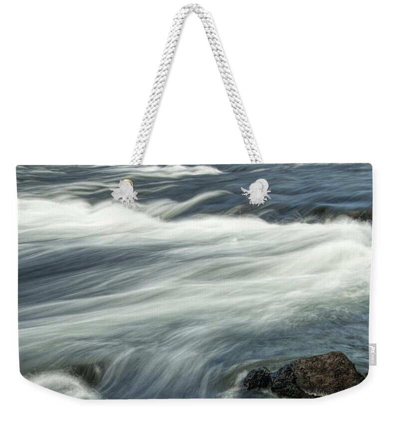 River Weekender Tote Bag featuring the photograph Yellowstone River by Randall Nyhof