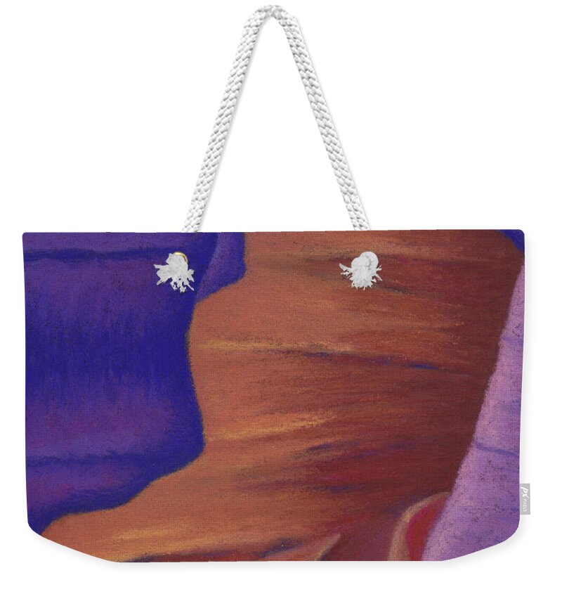 Antelope Canyon Weekender Tote Bag featuring the pastel Yin Yang by Anne Katzeff