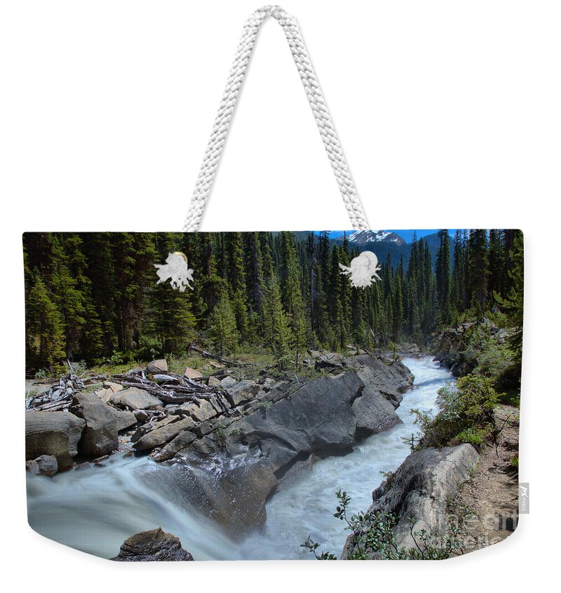 Yoho River Weekender Tote Bag featuring the photograph Yoho River Falls by Adam Jewell
