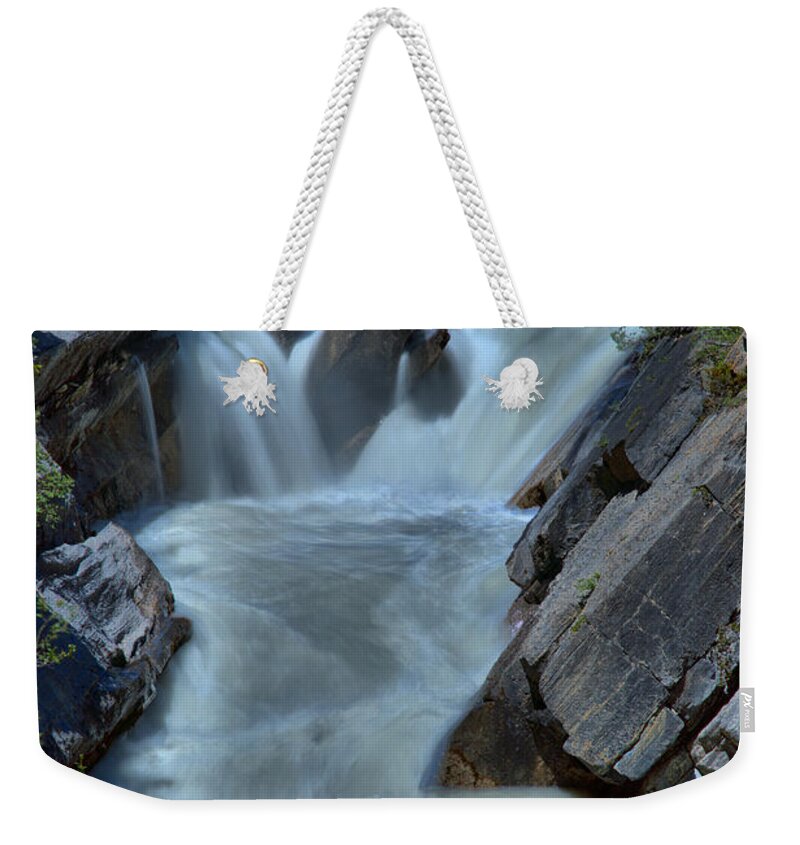 Yoho River Weekender Tote Bag featuring the photograph Yoho River Rapids Waterfall by Adam Jewell
