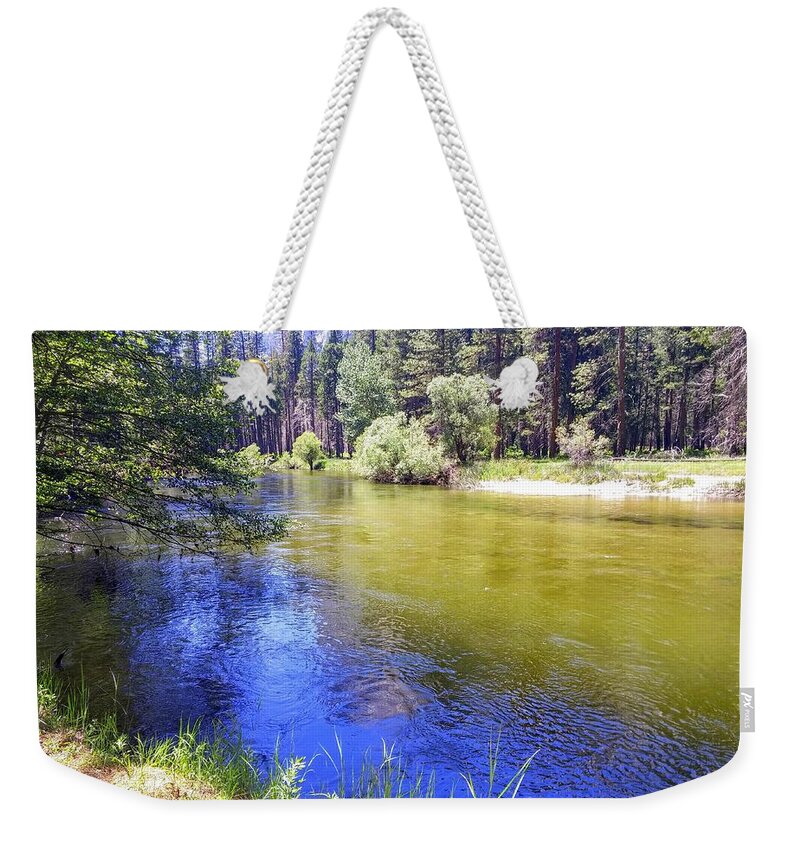 River Weekender Tote Bag featuring the photograph Yosemite River by J R Yates