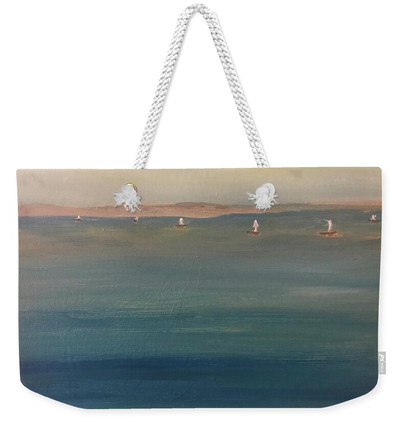 Mist Weekender Tote Bag featuring the painting You are but a mist by Clare Ventura