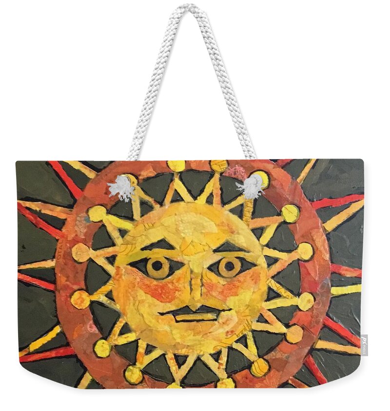 Sunshine Weekender Tote Bag featuring the painting You are My Sunshine by Phiddy Webb